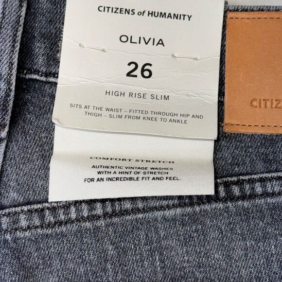 CITIZENS of HUMANITY OLIVIA HIGH RISE SLIM JEANS Size 25 - Picture 3 of 10